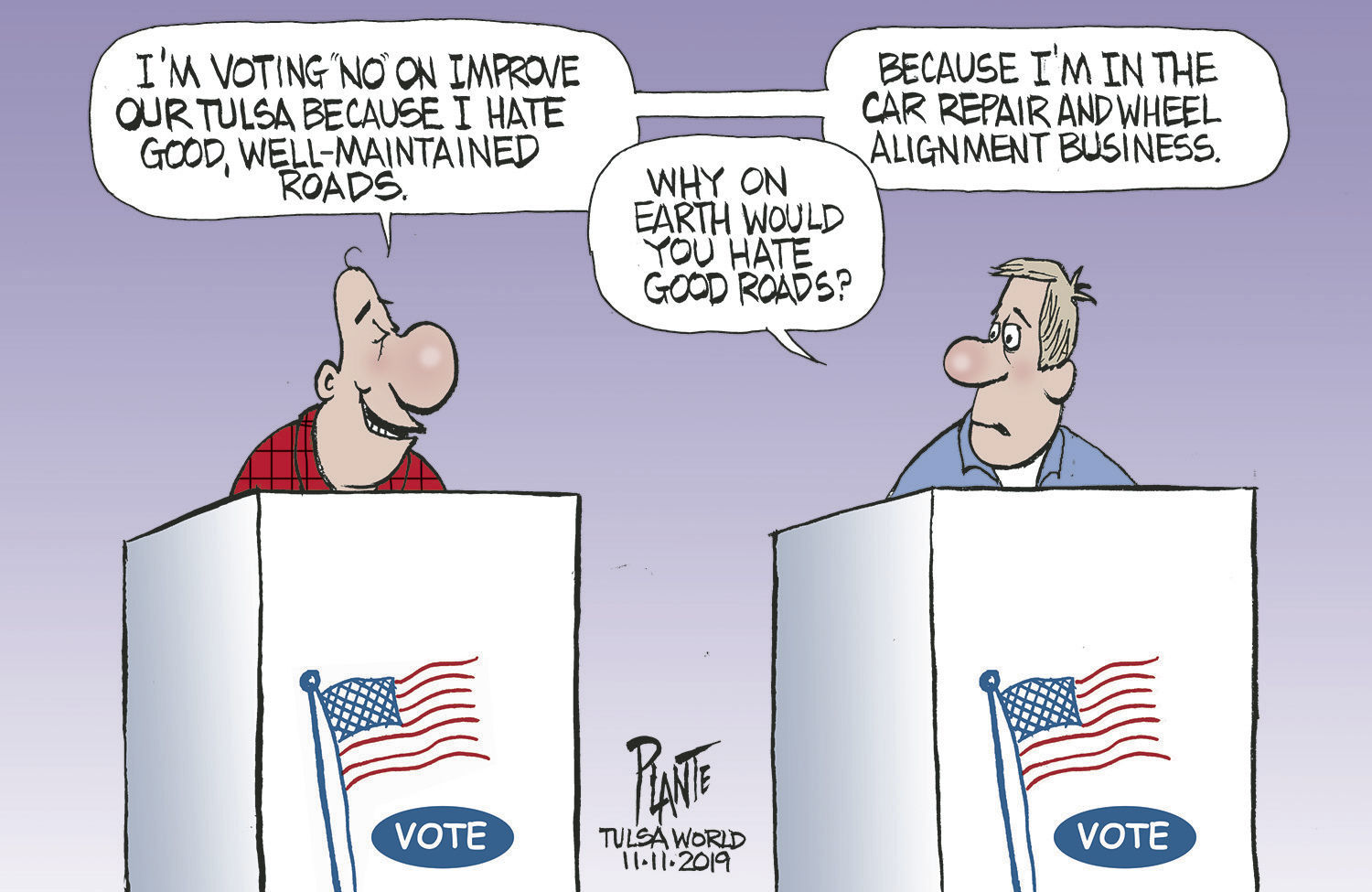 Bruce Plante Cartoon: Improve Our Tulsa